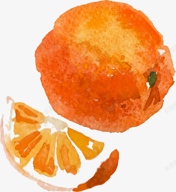卡通橙子桔子png免抠素材_新图网 https://ixintu.com 彩绘水果 手绘 桔子 橘子 橙子 矢量图案