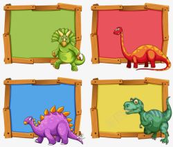 恐龙展喷绘卡通恐龙展板高清图片