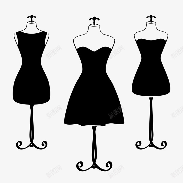 黑色小礼服png免抠素材_新图网 https://ixintu.com 女装 服装 礼服 裙子 连衣裙 黑色