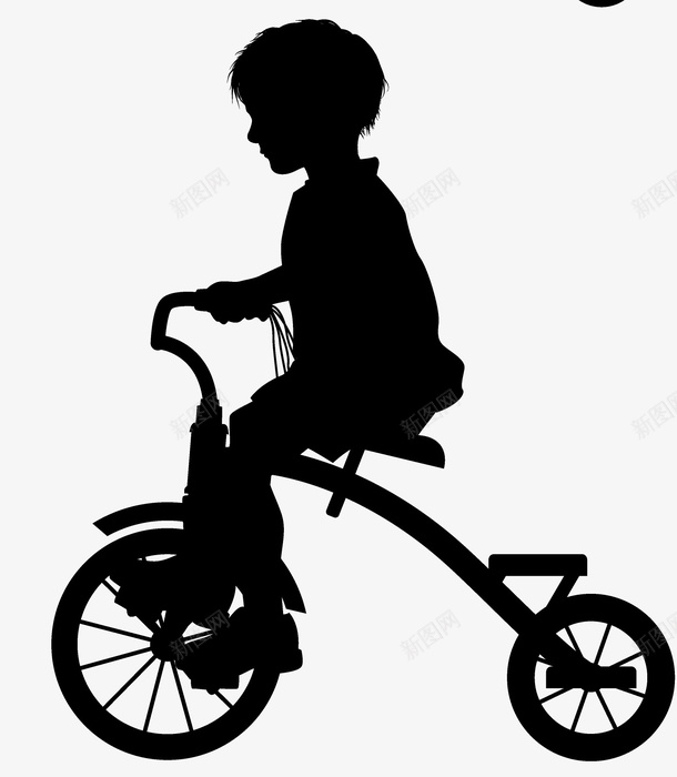 儿童骑自行车剪影图标png_新图网 https://ixintu.com 人影 人物 人物剪影 人物形象 儿童骑自行车剪影 剪影 单车剪影 影子 阴影 骑自行车