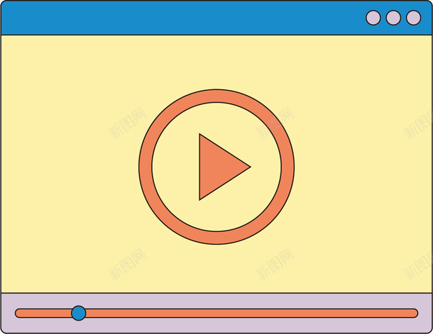 播放界面在线视频播放矢量图ai免抠素材_新图网 https://ixintu.com 卡通 在线视频 在线视频播放 在线视频教育 在线视频相机 多人在线视频 窗口 矢量图
