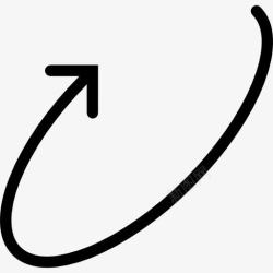 曲线的箭圆形箭头图标高清图片