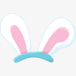 小白兔手绘素材卡通兔子耳朵简图高清图片