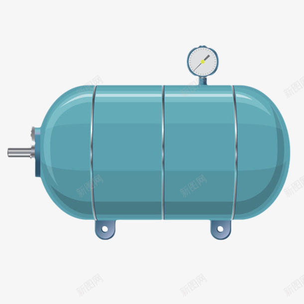 蓝色压力容器实物png免抠素材_新图网 https://ixintu.com 保存 包装 容器 密封 密闭性 封存 抗内压 材质 气压 穿孔 竖条 表 金属罐子