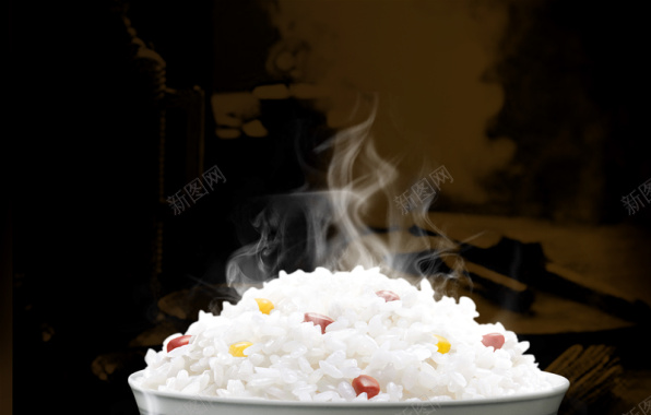 创意米饭海报背景背景