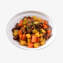 牛肉土豆产品实物胡萝卜土豆烧牛肉高清图片