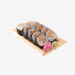 寿司制作肉松寿司卷制作高清图片