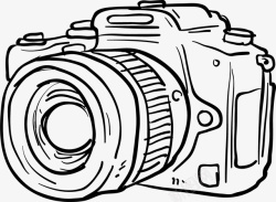照相机装饰素描相机图标高清图片