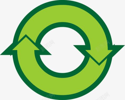 创意绿色循环箭头图图标图标