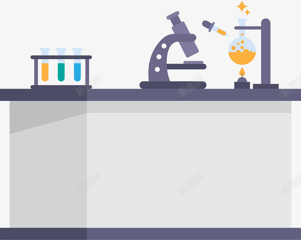 实验用的卡通桌子矢量图ai免抠素材_新图网 https://ixintu.com 桌子 生物医药 生物医药产业 生物医药展板 生物医药广告 生物医药整容 试管 矢量图