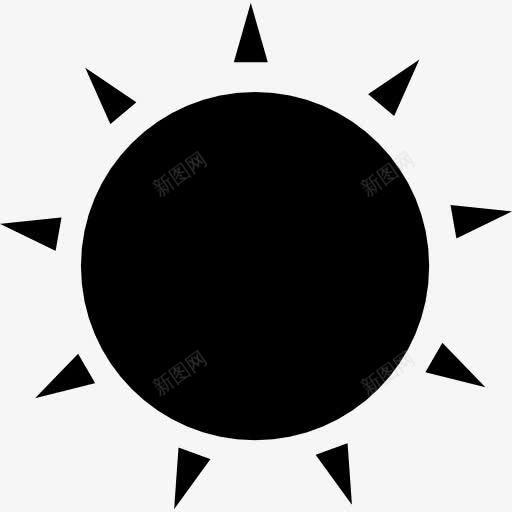 太阳的黑色圆形小射线三角形图标png_新图网 https://ixintu.com 光 光线 天空 形状 科学与技术 空间 轮廓 阳光 黑色