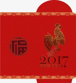 金丝鸡福字2017年红包素材