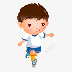 跨越奔跑的小人奔跑的足球运动员矢量图高清图片