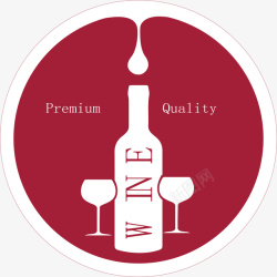 红酒logo卡通酒类logo矢量图图标高清图片