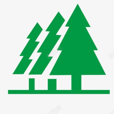 循环松树绿色环保园林logo图标图标