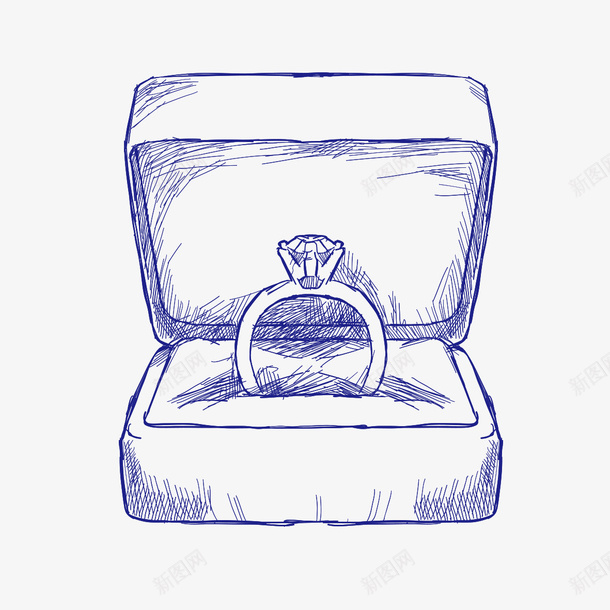 爱情插图png免抠素材_新图网 https://ixintu.com 夫妇 婚礼 戒指 插图 爱情 白色 结婚戒指 绘画 黄金
