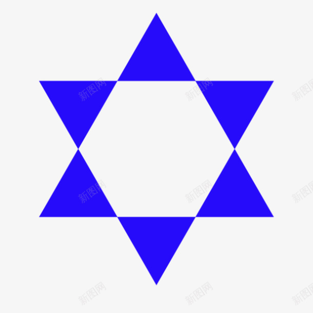 蓝色正三角形六个png免抠素材_新图网 https://ixintu.com 一个三角形 三角型 六边形 几何图形 正三角形 等边三角形 蓝色 锐角三角形