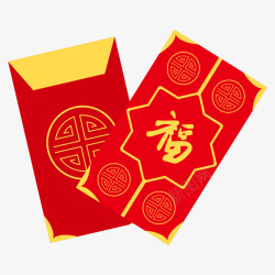 中国福字新年红包素材