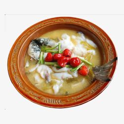 鲜美多汁老坛酸菜鱼汤高清图片