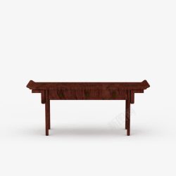 简单书桌长条桌子简单古典中式书桌高清图片