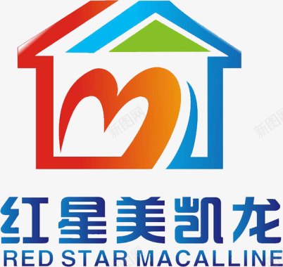 彩色渐变红星美凯龙logo图标图标