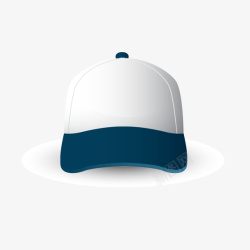 蓝色帽盖白色运动帽子矢量图高清图片