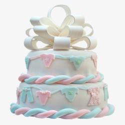 简约生日生日蛋糕上的花纹高清图片