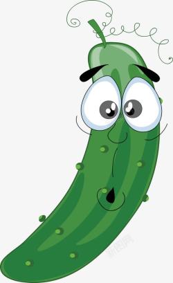 蔬菜小人卡通拟人化黄瓜高清图片