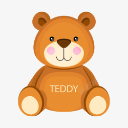 高清泰迪熊扁平可爱泰迪熊高清图片