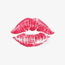 女性唇膏红色唇印高清图片