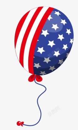 蓝色样式卡通美国国旗样式气球高清图片