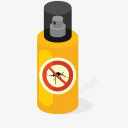 驱蚊喷雾剂黄色杀虫剂高清图片