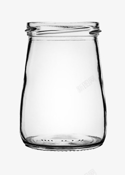 透明无盖的广口瓶实物素材