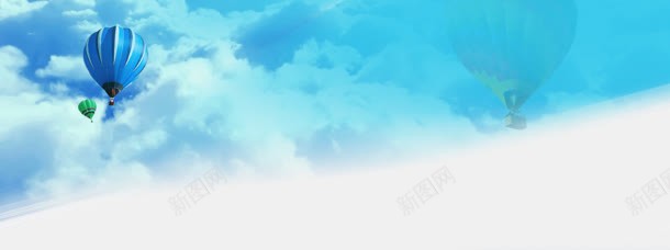 唯美蓝天海报背景