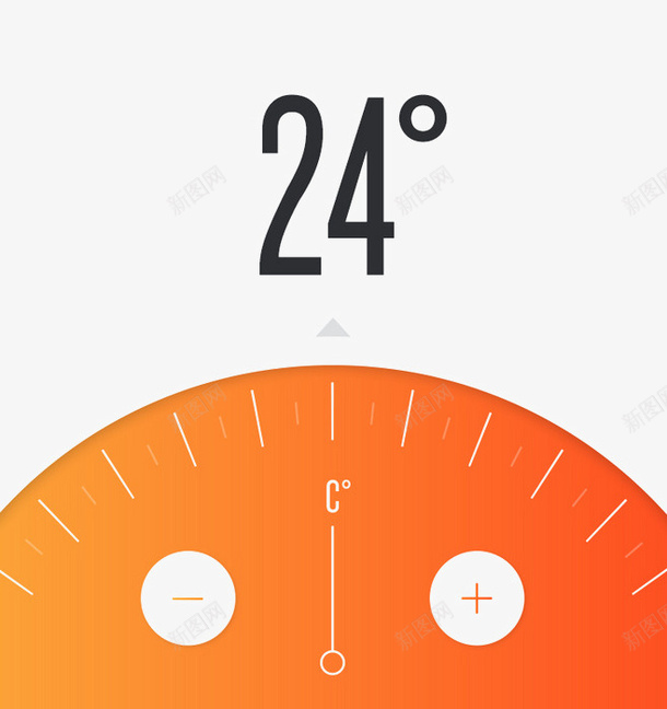 橙色温度表png免抠素材_新图网 https://ixintu.com 24度 手绘 数字 橙色 温度表