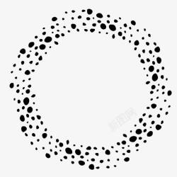 黑点装饰黑点图案创意圆环高清图片