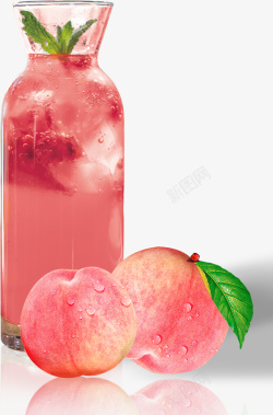 蜜桃果汁粉色素材