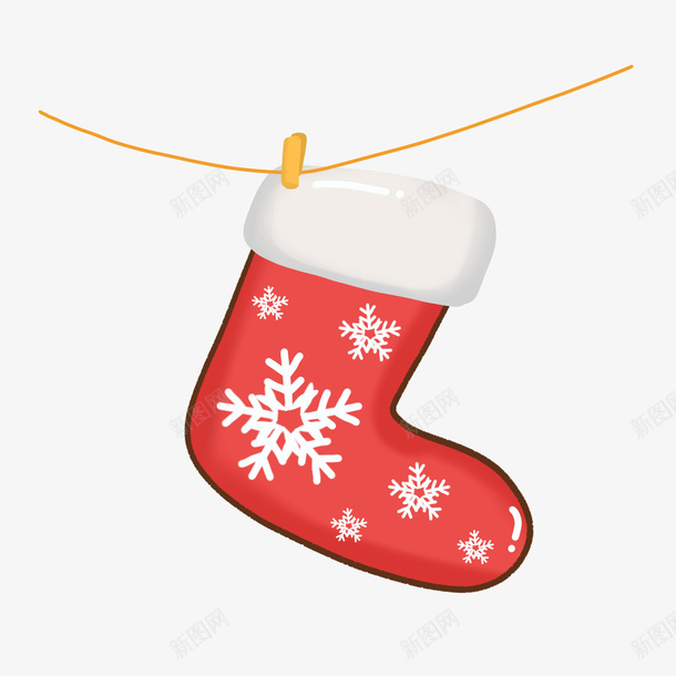 圣诞节可爱装饰袜子png免抠素材_新图网 https://ixintu.com 圣诞 节日 袜子 雪花