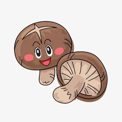 棕色蘑菇棕色卡通可爱蘑菇高清图片