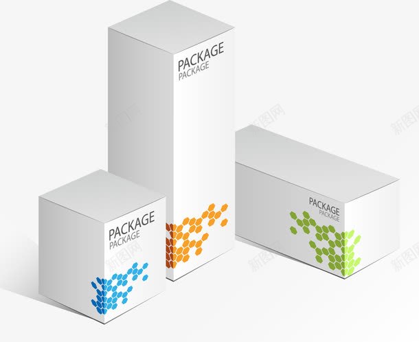 创意包装盒矢量图eps免抠素材_新图网 https://ixintu.com 包装盒 白色纸盒 长方形纸盒效果图 矢量图