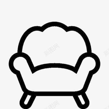 家庭扶手椅黑色logo图标图标
