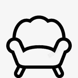 黑色扶手家庭扶手椅黑色logo图标高清图片