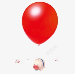 多彩气球h5气球小金猪高清图片