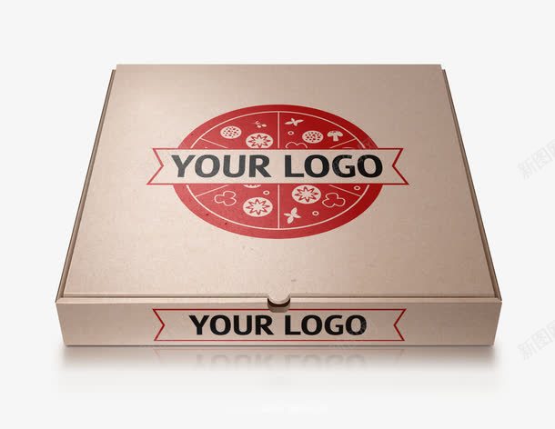 可换logo的披萨盒子图标psd_新图网 https://ixintu.com VI手册 VI设计 产品实物 纸盒 餐盒