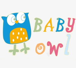 OWL小宝贝猫头鹰英语单词高清图片
