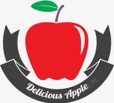苹果标签红色苹果标签图标高清图片
