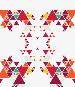 抽象彩色三角花纹矢量图素材