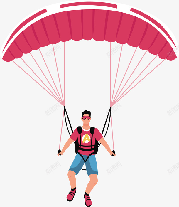 一个红色跳伞运动员png免抠素材_新图网 https://ixintu.com 红色跳伞运动员 红色降落伞 跳伞 跳伞运动员 运动员PNG 降落伞PNG