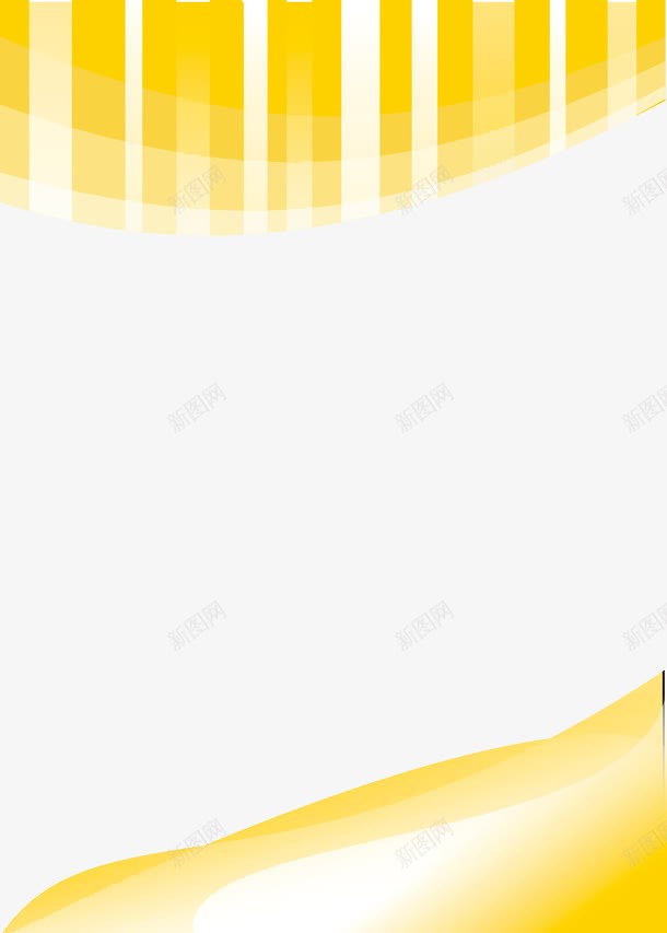 黄色展板装饰png免抠素材_新图网 https://ixintu.com 展板文案底板 展板框 波浪展板框 海报展板框 海报文案底板 矢量文案底板 黄色展板装饰