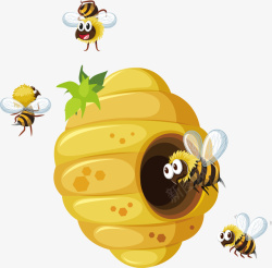 蜂窝图卡通蜂巢矢量图高清图片